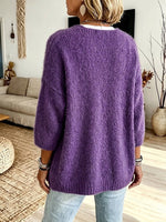 Cozy, Relaxed-fit Wool-blend Knit Cardigan