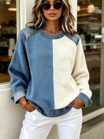 Chic Cozy Colorblock Knit Sweater