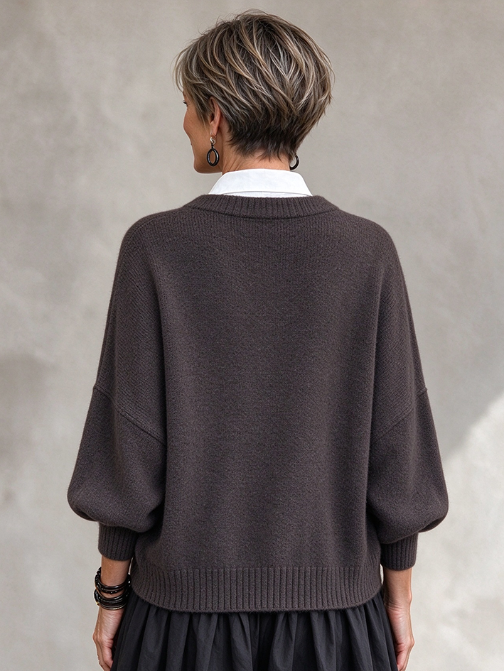 Cardigan in maglia con fiocco casual ed elegante