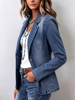 Classic Tailored Denim Blazer