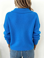 Chic Royal Blue Peter Pan Collar Sweater