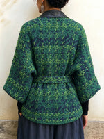 Elegant Textured Knit Wrap Jacket