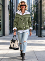 Relaxed Casual Off Shoulder Layered Sweatshirt