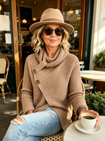 Cozy Knitted Asymmetrical Sweater