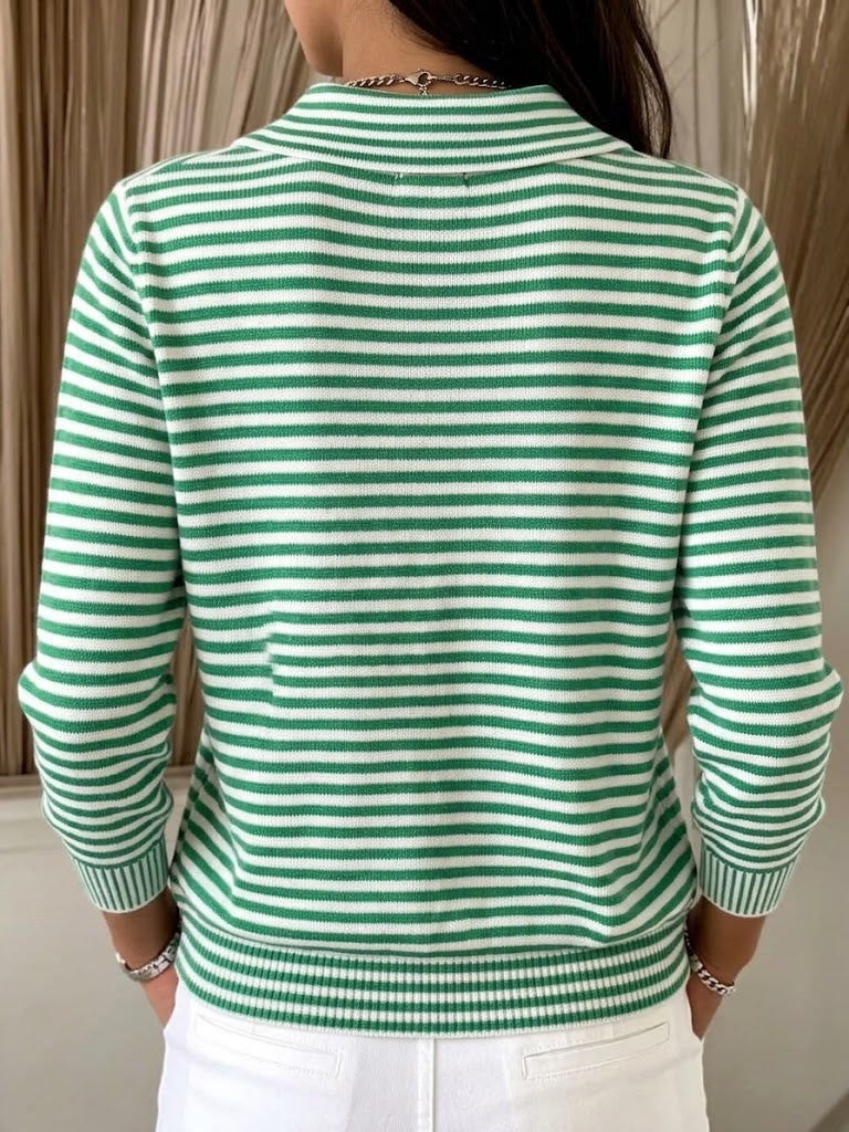 Cozy And Casual Striped Knit Cardigan