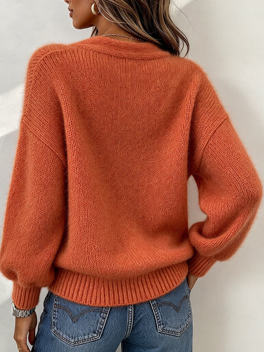 Top chic in maglia di peluche con lacci