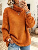 Schicker, gemütlicher Rollkragen-Strickpullover