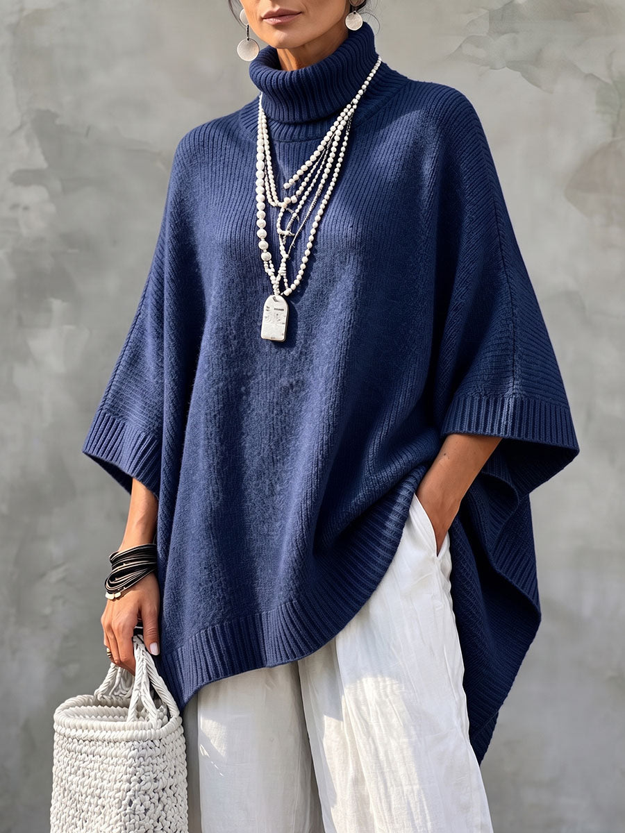 Chic Elegant Oversized Turtleneck Sweater