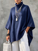 Chic Elegant Oversized Turtleneck Sweater