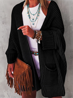 Cozy Casual Oversized Chunky Knit Open Front Cardigan