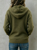Cozy And Casual Hooded Knit Cardigan