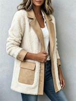 Chic Contrast Teddy Fleece Jacket