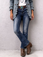 Casual Bootcut Stretch Flared Jeans