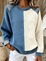 Chic Cozy Colorblock Knit Sweater