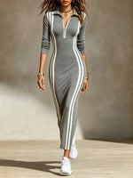 Stylish Casual Half-zip Knit Dress