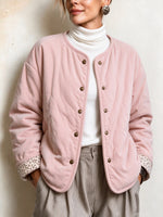 Casual Quilted Corduroy Jacket