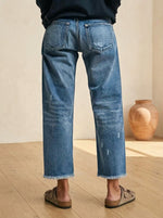 🔥Varma Vendo 3000+🔥Virinaj Retro Franĝaj Tonditaj Rektaj Kruraj Jeans