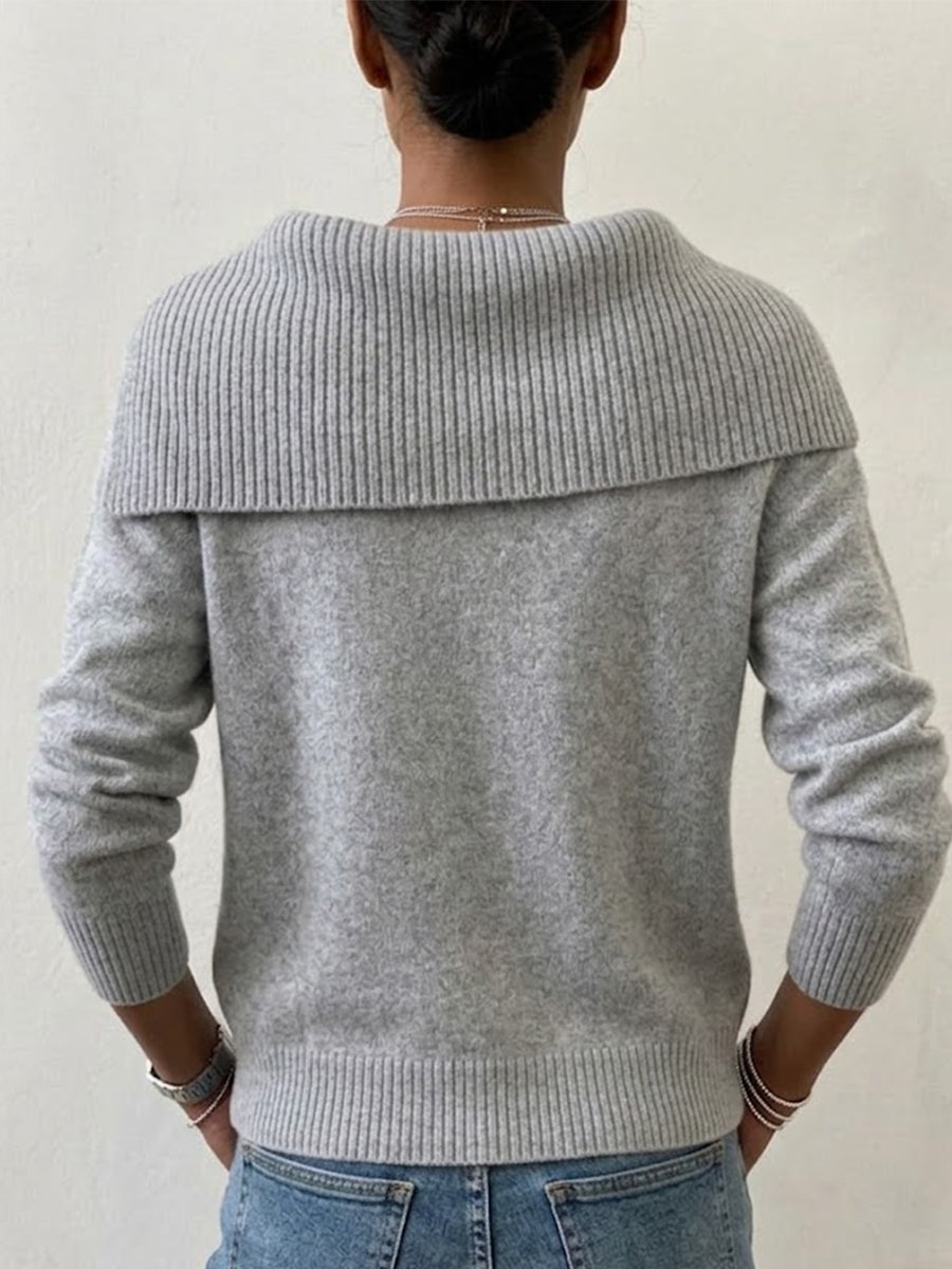 Slim-fit Collared Sweater With A Playful, Retro Vibe
