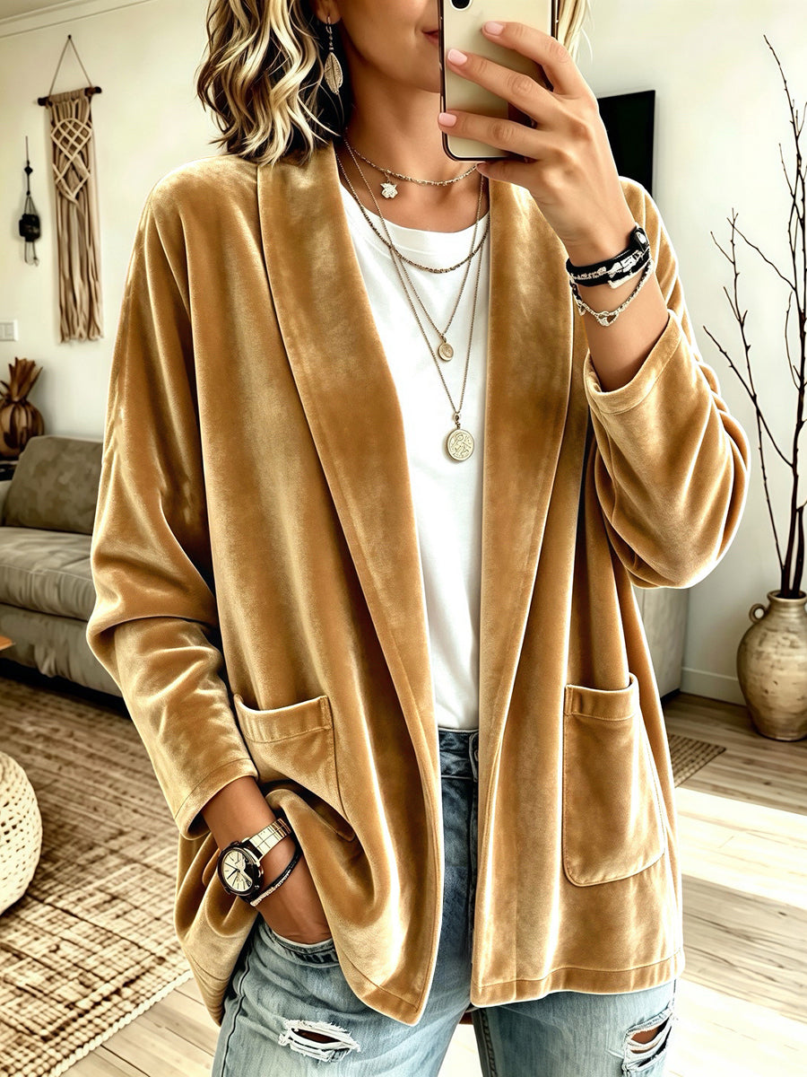 Kuscheliger Samt-Cardigan