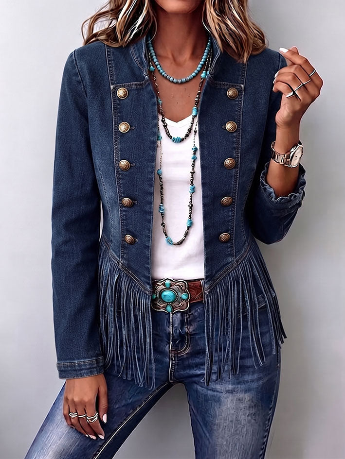 Boho Chic Vintage-inspired Denim Jacket