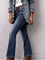 Casual Bootcut Stretch Flared Jeans