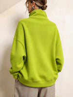 Modern Asymmetric High-Neck Casual Sweatshirt
