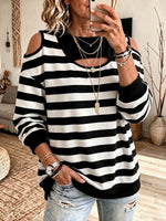 Chic Cutout-Detail Cold-Shoulder Sweatshirt