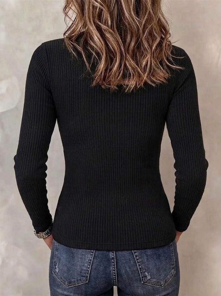 Schmal geschnittenes Strickoberteil mit Rundhalsausschnitt und unregelmäßigen Farbblock-Jacquardmustern