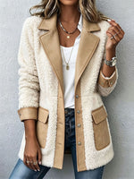 Chic Contrast Teddy Fleece Jacket