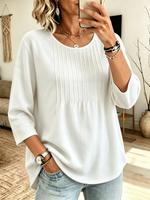 Cozy Minimalist Pleated Top