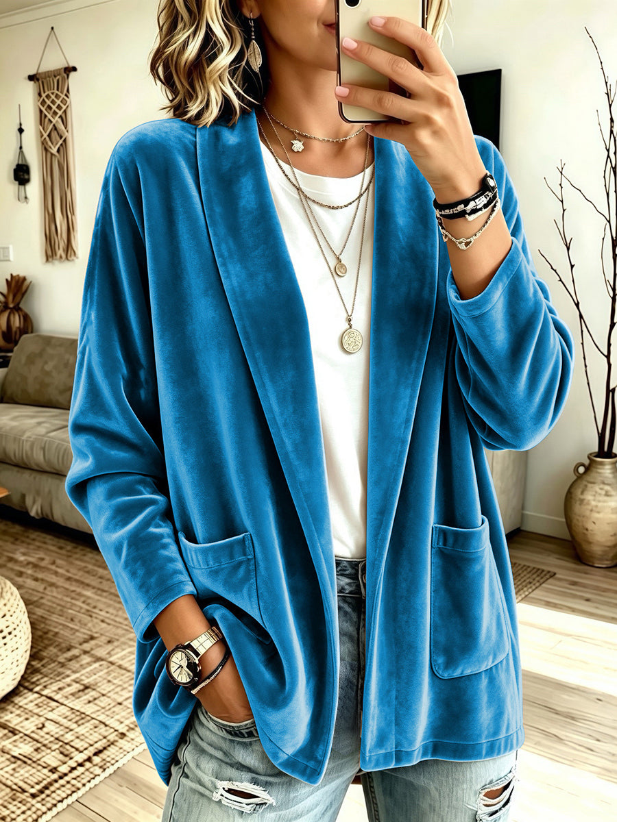 Kuscheliger Samt-Cardigan