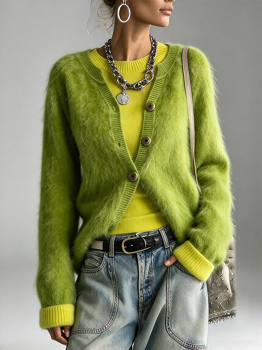 Comodo maglione aderente in maglia fine